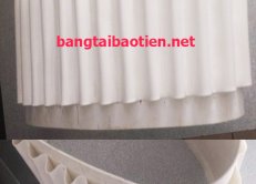 Băng tải PVC trắng gia công tạo sóng