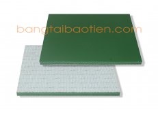 Băng tải PVC xanh trơn dày 4mm - 3 lớp bố