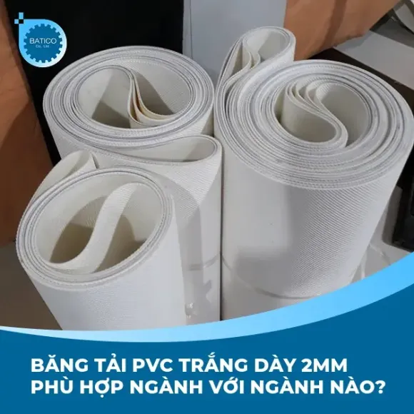 Băng tải PVC trắng dày 2mm phù hợp ngành với ngành nào? 