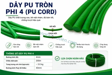 DÂY PU TRÒN PHI 4 (PU CORD)