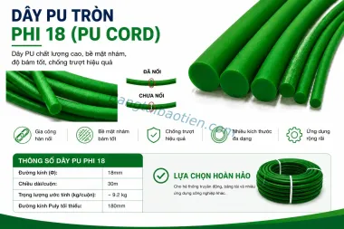 DÂY PU TRÒN PHI 18 (PU CORD)