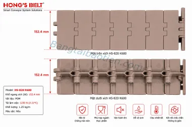 XÍCH NHỰA HS-820 K600