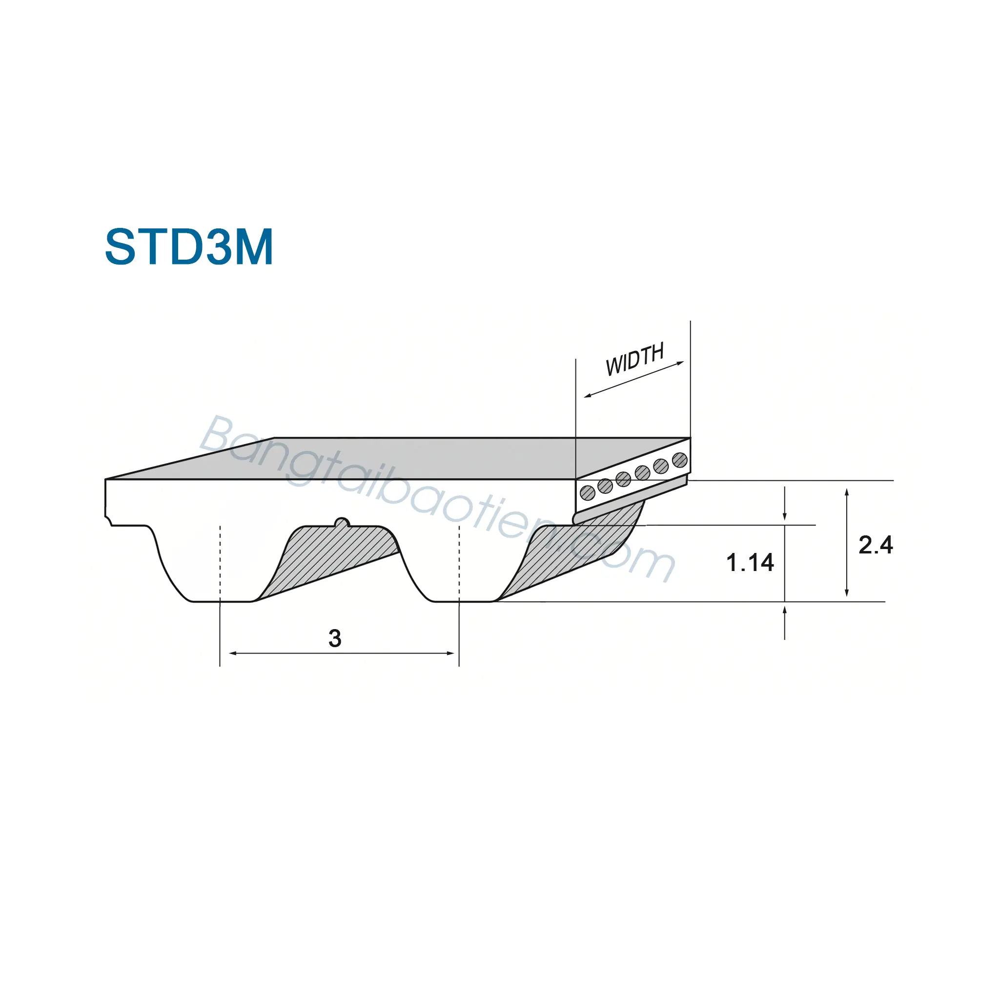 Dây PU răng STD3M