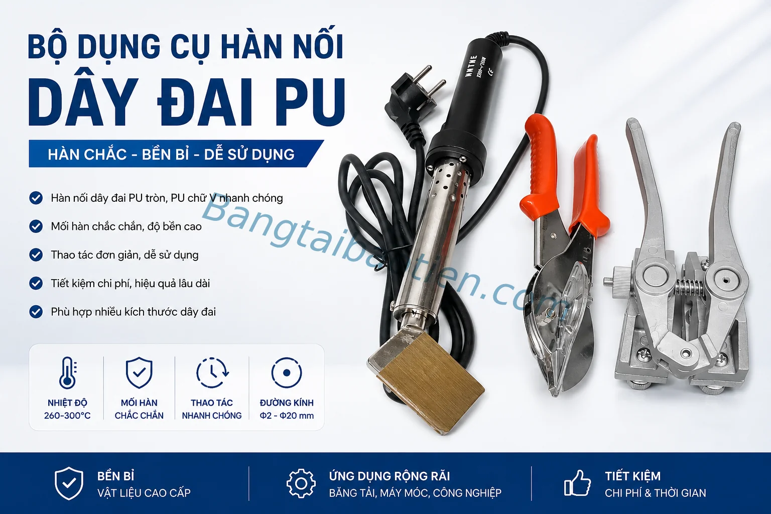 BỘ DỤNG CỤ HÀN VÀ NỐI DÂY ĐAI PU TRÒN