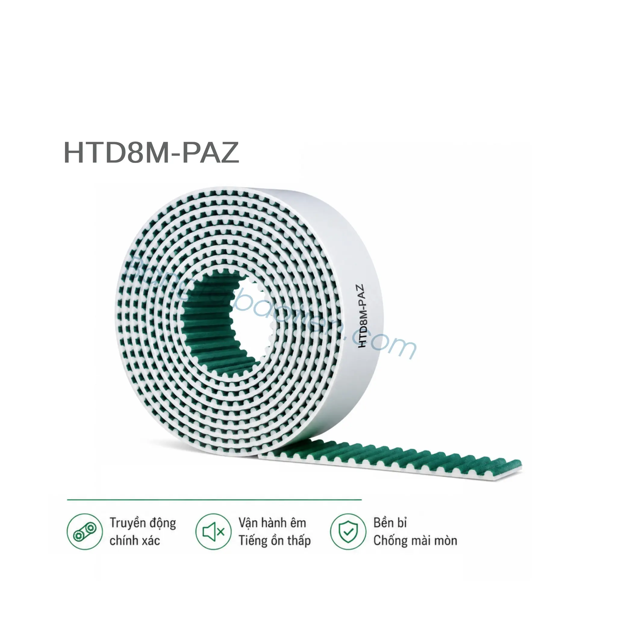 Dây PU răng HTD8M-PAZ (Nỉ Xanh)
