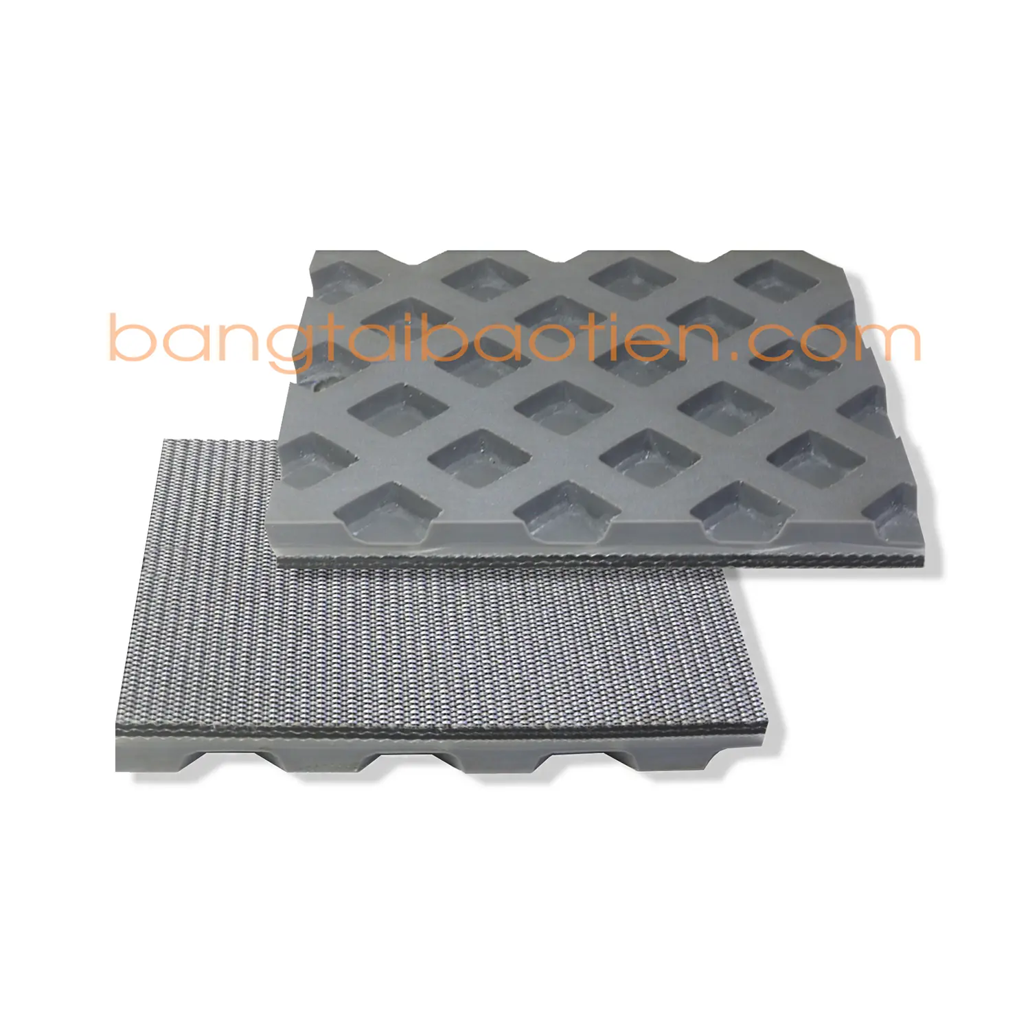 BĂNG TẢI CHÀ NHÁM DẠNG Ô VUÔNG MÀU XÁM - DÀY 9MM