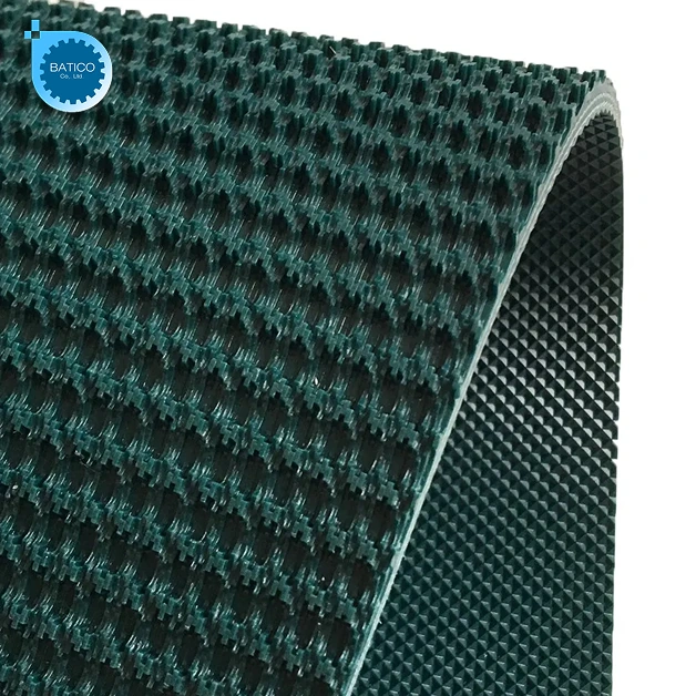 Băng tải PVC caro c&ocirc;ng nghiệp chống co gi&atilde;n tốt, chống r&aacute;ch m&eacute;p, chịu tải trọng cao